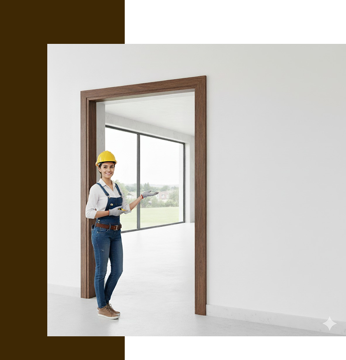 Modern Interior with WPC Doors